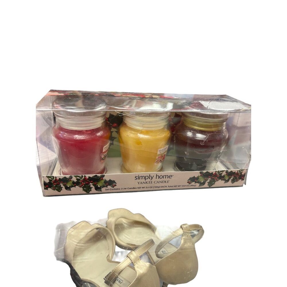 Yankee Candle VTG Holiday 3-Jar Candle Gift Set Berry cookies evergreen SKU 9909